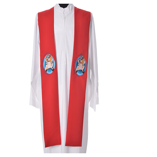 STOCK Pope Francis' Jubilee Big Stole with SPANISH machine embroided logo 5