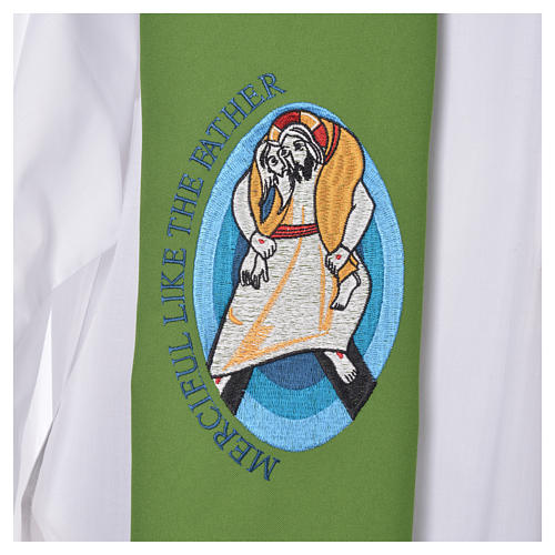 STOCK Pope Francis' Jubilee Big Stole with ENGLISH machine embroided logo 7