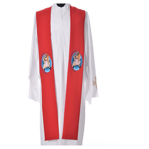 STOCK Pope Francis' Jubilee Big Stole with ENGLISH machine embroided logo 5