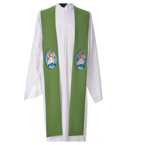 STOCK Pope Francis' Jubilee Big Stole with ENGLISH machine embroided logo 6