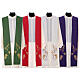 Clergy Stole with ear of wheat, grapes, leaf with gold embroidery s1