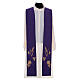 Clergy Stole with ear of wheat, grapes, leaf with gold embroidery s6