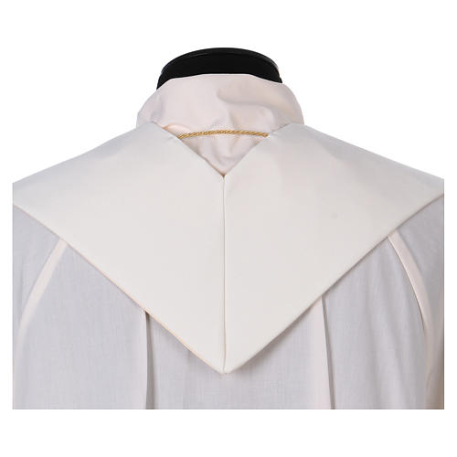 Clergy Stole in polyester canvas with roses and leaves 3