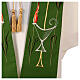Clergy Stole in polyester canvas with lamp, fire, ears of wheat, cross and grapes s8