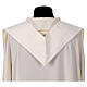 Clergy Stole in polyester canvas with lamp, fire, ears of wheat, cross and grapes s9
