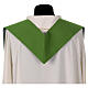 Clergy Stole in polyester canvas with lamp, fire, ears of wheat, cross and grapes s10