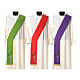 Stole in polyester with coloured vine embroidery s1