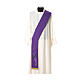 Stole in polyester with coloured vine embroidery s4