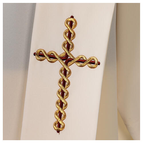 Priesterstola Kreuz Stickerei aus Polyester 2
