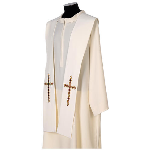 Priesterstola Kreuz Stickerei aus Polyester 4