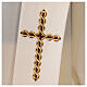 Estola tela poliéster bordados entrelazados sobre la cruz s2