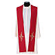 Priest Stole in polyester canvas with double, multicoloured cross s4