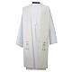 Priest Stole in polyester canvas with hands with host and dove s1