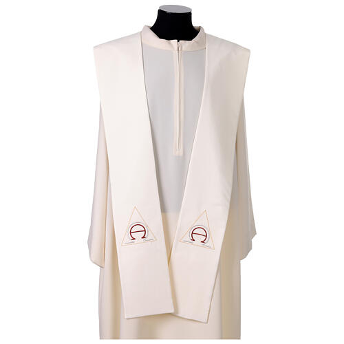 Stola aus Polyester Alpha und Omega Symbolen 1