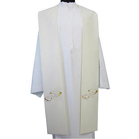 Liturgical Stole in polyester canvas with bread and paten