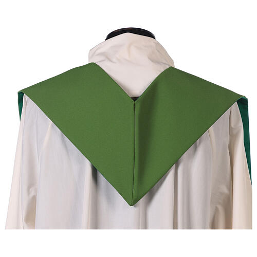 Clergy Stole in polyester canvas with gold anchor, cord and fish 7