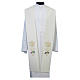 Clergy Stole in polyester canvas with paten with grapes, rays and JHS s1