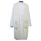 Priest Stole in polyester canvas with ears of wheat, doves and JHS symbol s1