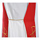 Reversible diaconal stole white red, chalice, host and grapes s6