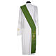 Reversible diaconal clergy stole green violet, chalice, host and grapes s4