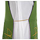 Reversible diaconal clergy stole green violet, chalice, host and grapes s6