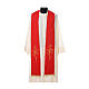 Priest Stole golden Cross JHS embroidery polyester s3