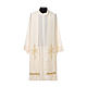 Priest Stole golden Cross JHS embroidery polyester s4