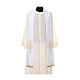 Priest Stole golden Cross JHS embroidery polyester s5