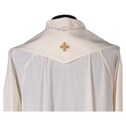 Priest Stole golden Peace Lilies embroidery polyester 3