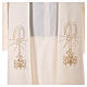 Priest Stole golden Peace Lilies embroidery polyester s2