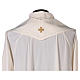 Priest Stole golden Peace Lilies embroidery polyester s3