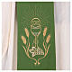 Stole gold & silver Chalice Grapes and Spikes embroidery, Vatican fabric s2