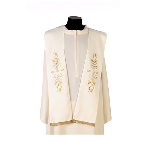 Priest stole golden cross and Spikes embroidery polyester 2