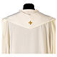 Estola sacerdotal bordado dourado cruz trigo ambos lados poliéster s9