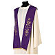 Overlay stole golden cross and wheat embroidery polyester s6