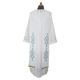 Priesterstolen: Marienstola Rosen Stickerei 100% Polyester Vatican Priesterstolen: Marienstola Rosen Stickerei 100% Polyester Vatican