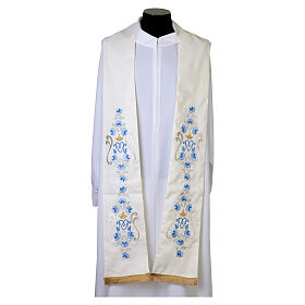 Marienstola Rosen Stickerei 100% Polyester Vatican