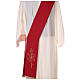 Double-sided Deacon Stole Cross JHS embroidery, Vatican polyester s2