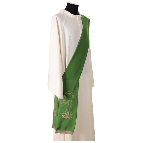 Diakonstola Lilien und Friedenssymbol Polyester Vatican 3