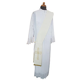 Priesterstolen: Diakonstola Blume Stickerei Polyester Vatican Priesterstolen: Diakonstola Blume Stickerei Polyester Vatican