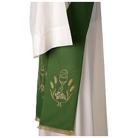 Deacon Stole double-sided Chalice Grapes Spikes embroidery polyester