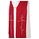 Étole pour diacre broderie croix avant arrière tissu polyester Vatican s2