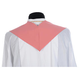 Estolão cor-de-rosa 100% poliéster Chi-Rho estilizado