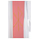 Estolão cor-de-rosa 100% poliéster Chi-Rho estilizado s3