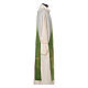 Diaconal stole in polyester, bi-coloured green and white, cross s2