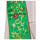 Pure Silk Orphrey embroidered with golden flower plants s8