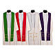 Stole in pure wool embroidered by hand 4 colours- Monastero Montesole s1
