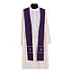 Hand-embroidered clergy stole in wool - Montesole Monastery s5
