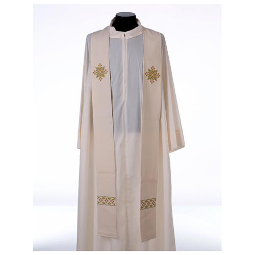 Stola sacerdotale in lana ricamo a mano Monastero Montesole 1