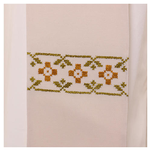 Woolen Pastor Stole embroidered by hand Monastero Montesole 3